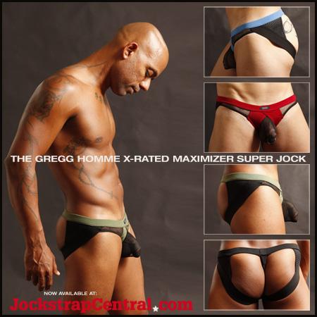 Gregg Homme x-rated maximizer super jock shows off your cock and ass with awesome mesh underwear cut-outs