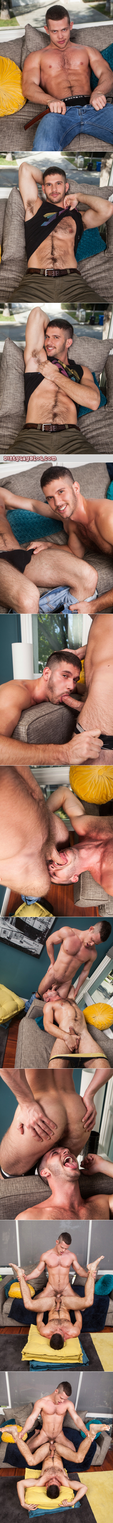 Hairy bottom proves to be an expert at taking cock from his muscular male friend.
