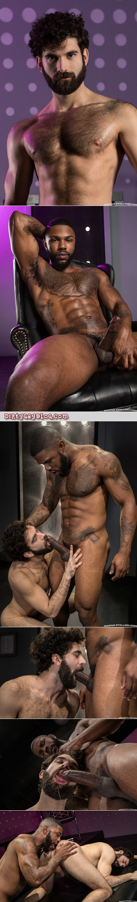 Black muscle stud fucking a fit hairy otter man in the ass.